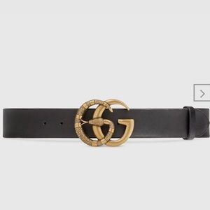 Female Gucci belt double G buckle with snake